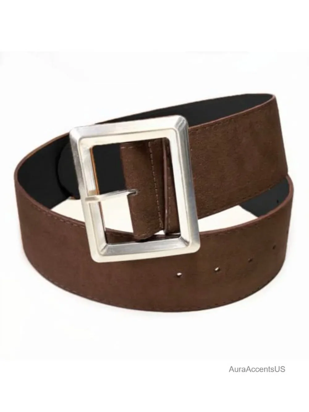 Wide Suede Belt Chunky Leather Waist Belt for Women